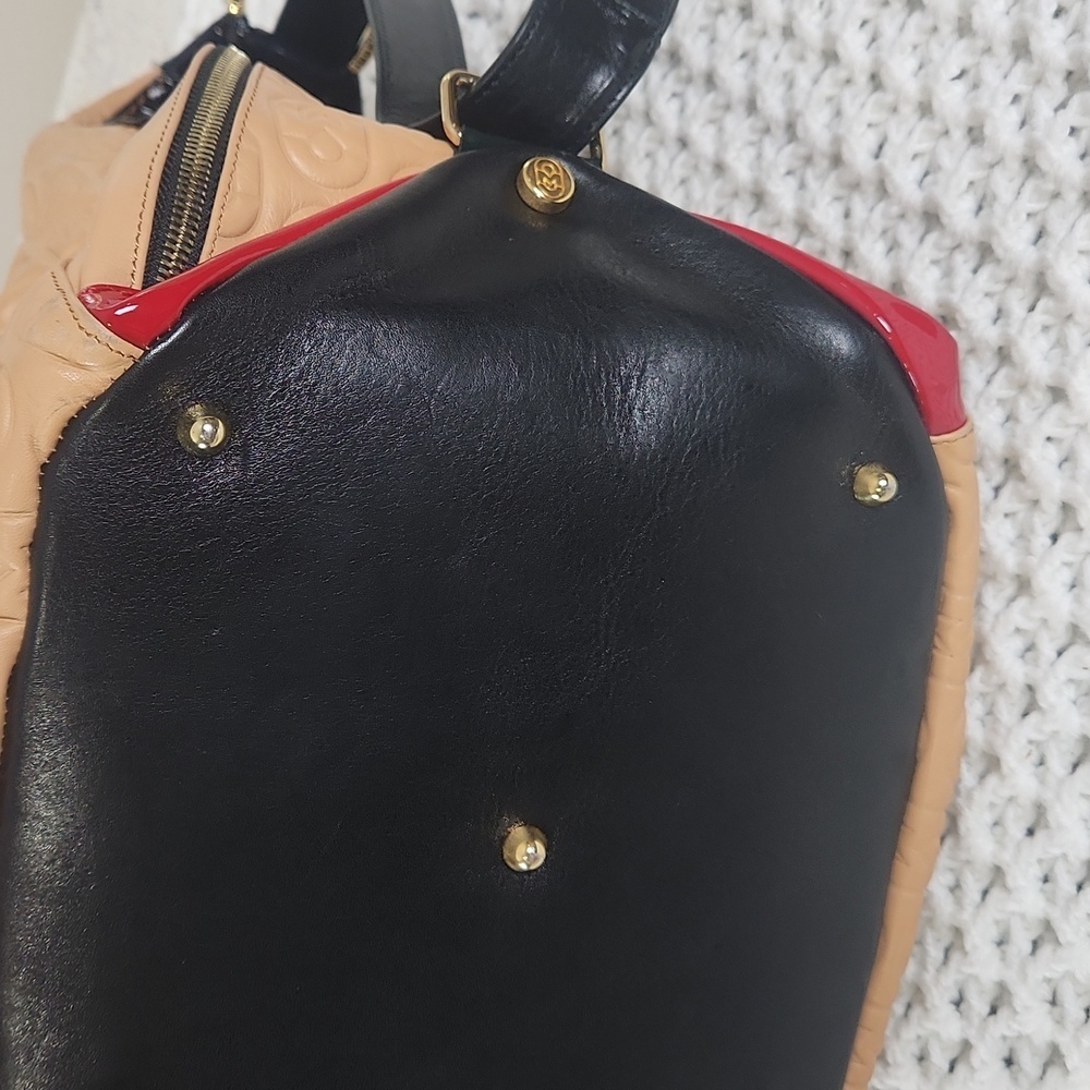 Marino Orlandi backpack or shoulder bag Huge-os with gold hardware - Picture 7 of 11